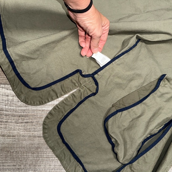 Lucky Brand Military Trench Coat Olive green drab double breasted jacket M - Picture 9 of 14